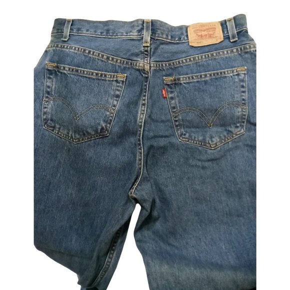 Levi's 505 Women's Jeans Classic Relaxed Fit Tapered Legs Jeans Size 16 S Misses - Picture 4 of 7